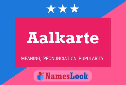 Aalkarte Name Poster