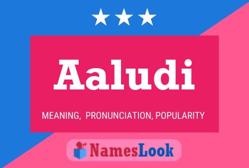 Aaludi Name Poster