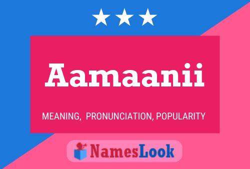 Aamaanii Name Poster