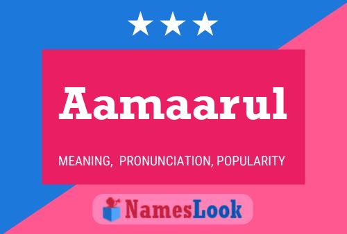 Aamaarul Name Poster