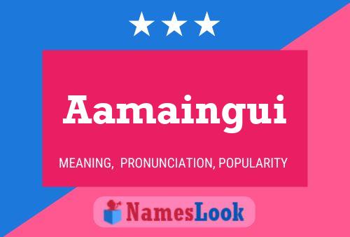 Aamaingui Name Poster