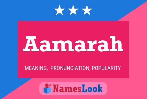 Aamarah Name Poster