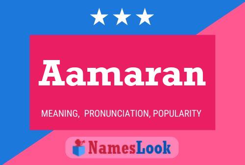 Aamaran Name Poster