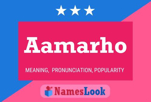 Aamarho Name Poster