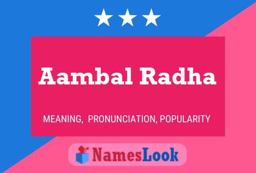 Aambal Radha Name Poster