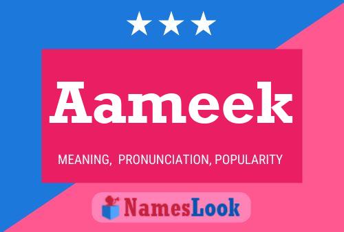 Aameek Name Poster