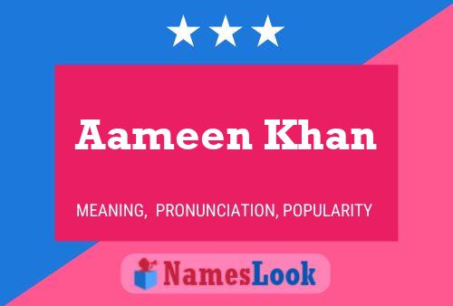 Aameen Khan Name Poster