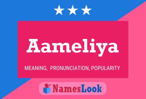 Aameliya Name Poster