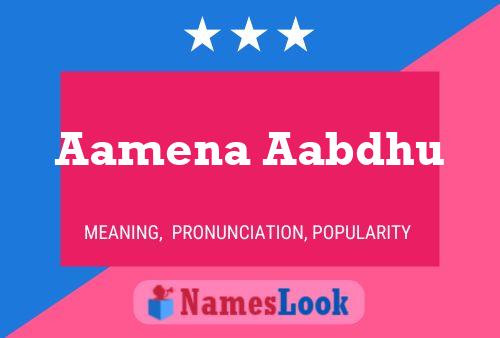 Aamena Aabdhu Name Poster