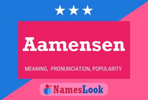 Aamensen Name Poster