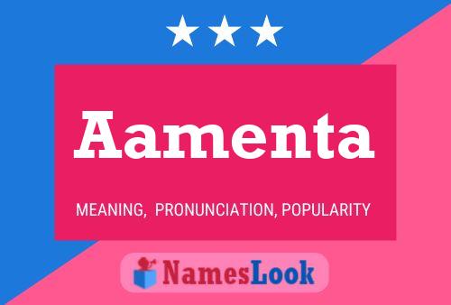 Aamenta Name Poster