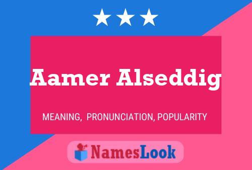 Aamer Alseddig Name Poster