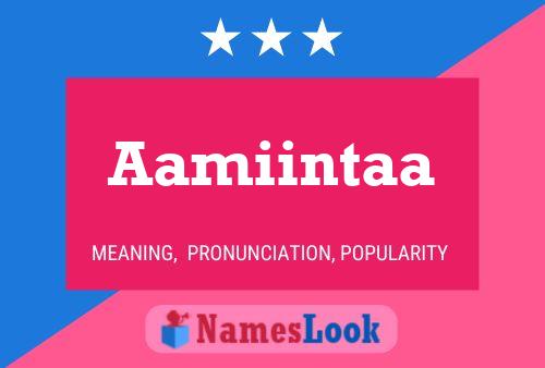 Aamiintaa Name Poster