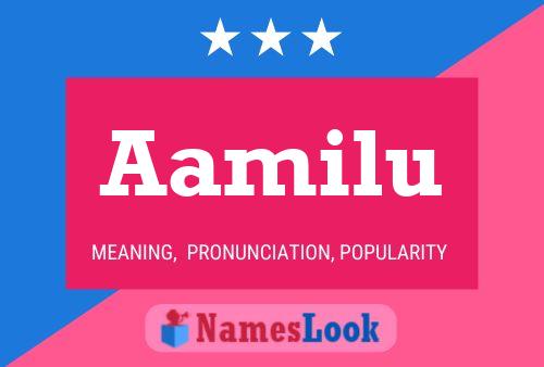 Aamilu Name Poster