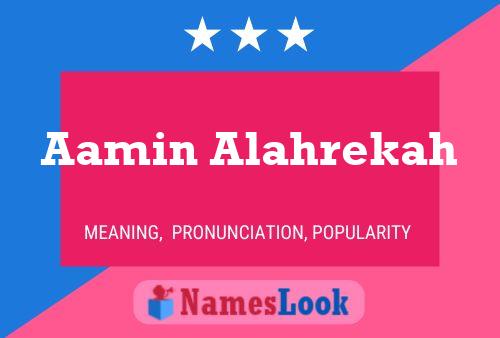 Aamin Alahrekah Name Poster