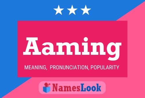 Aaming Name Poster