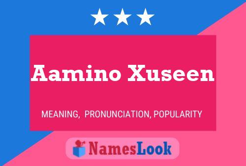 Aamino Xuseen Name Poster