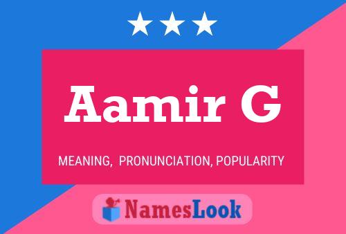 Aamir G Name Poster