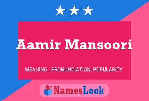 Aamir Mansoori Name Poster