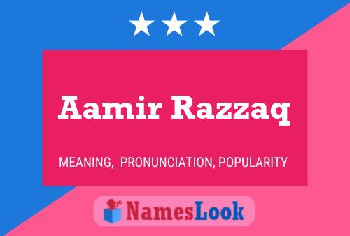 Aamir Razzaq Name Poster