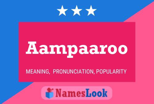 Aampaaroo Name Poster