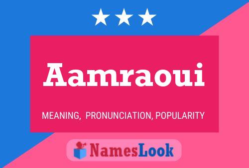 Aamraoui Name Poster