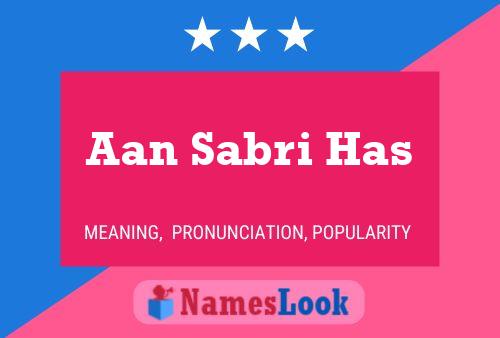 Aan Sabri Has Name Poster