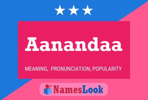 Aanandaa Name Poster