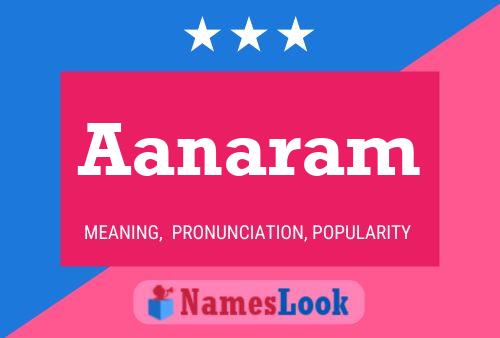 Aanaram Name Poster