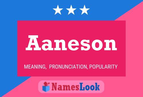 Aaneson Name Poster