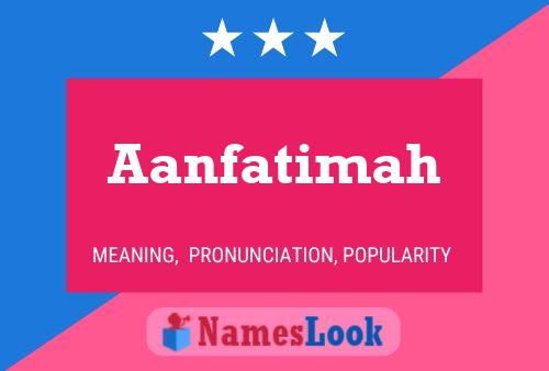 Aanfatimah Name Poster