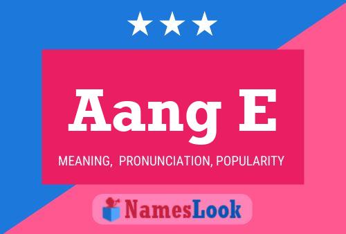 Aang E Name Poster