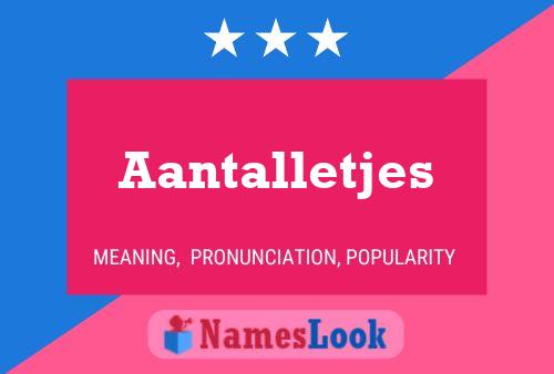 Aantalletjes Name Poster