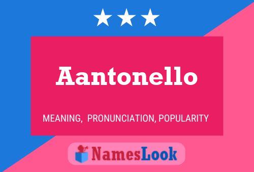 Aantonello Name Poster