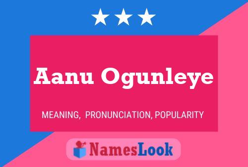 Aanu Ogunleye Name Poster