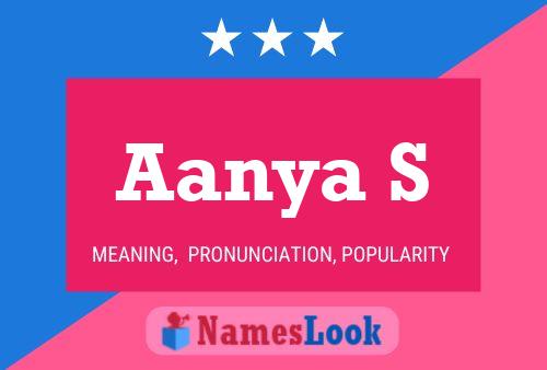 Aanya S Name Poster