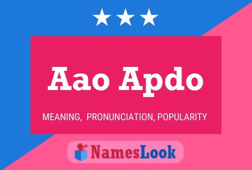 Aao Apdo Name Poster