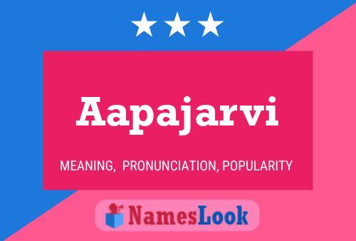 Aapajarvi Name Poster