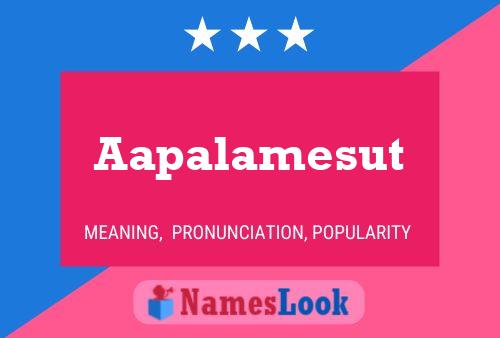 Aapalamesut Name Poster