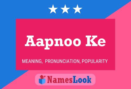 Aapnoo Ke Name Poster