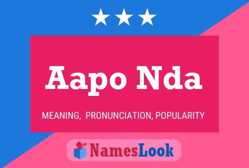 Aapo Nda Name Poster