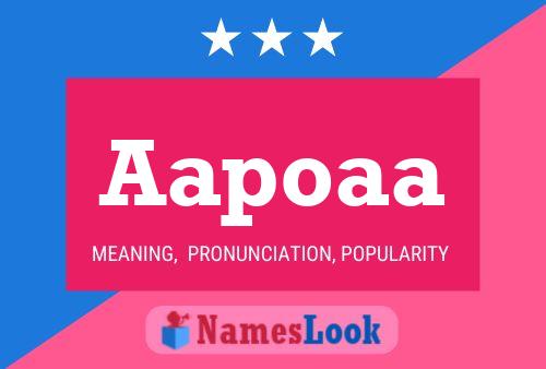 Aapoaa Name Poster