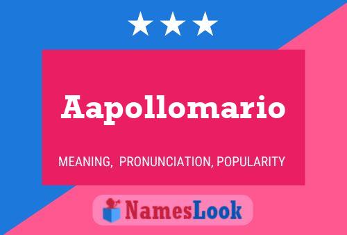 Aapollomario Name Poster