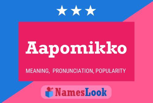 Aapomikko Name Poster