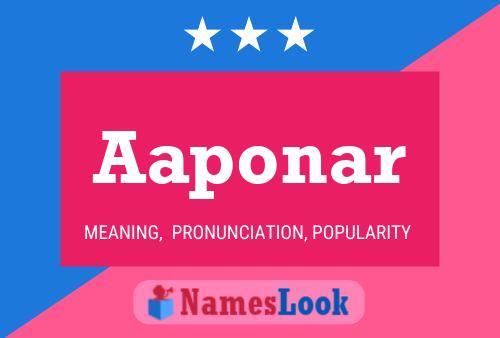 Aaponar Name Poster