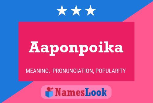 Aaponpoika Name Poster