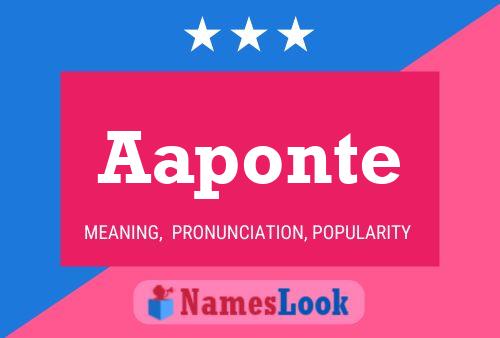 Aaponte Name Poster