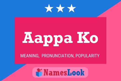 Aappa Ko Name Poster