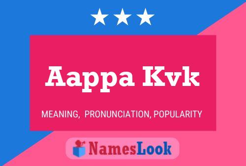 Aappa Kvk Name Poster