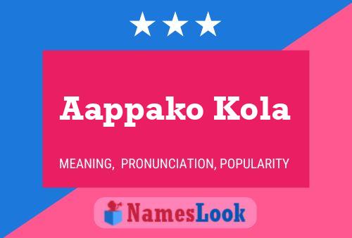 Aappako Kola Name Poster